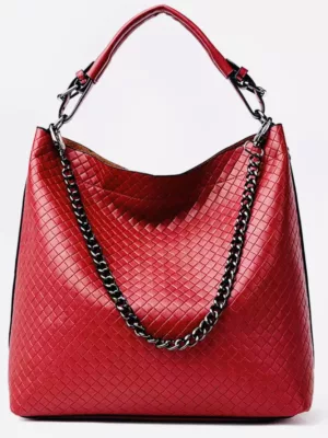 Sac seau en cuir avec bandoulière