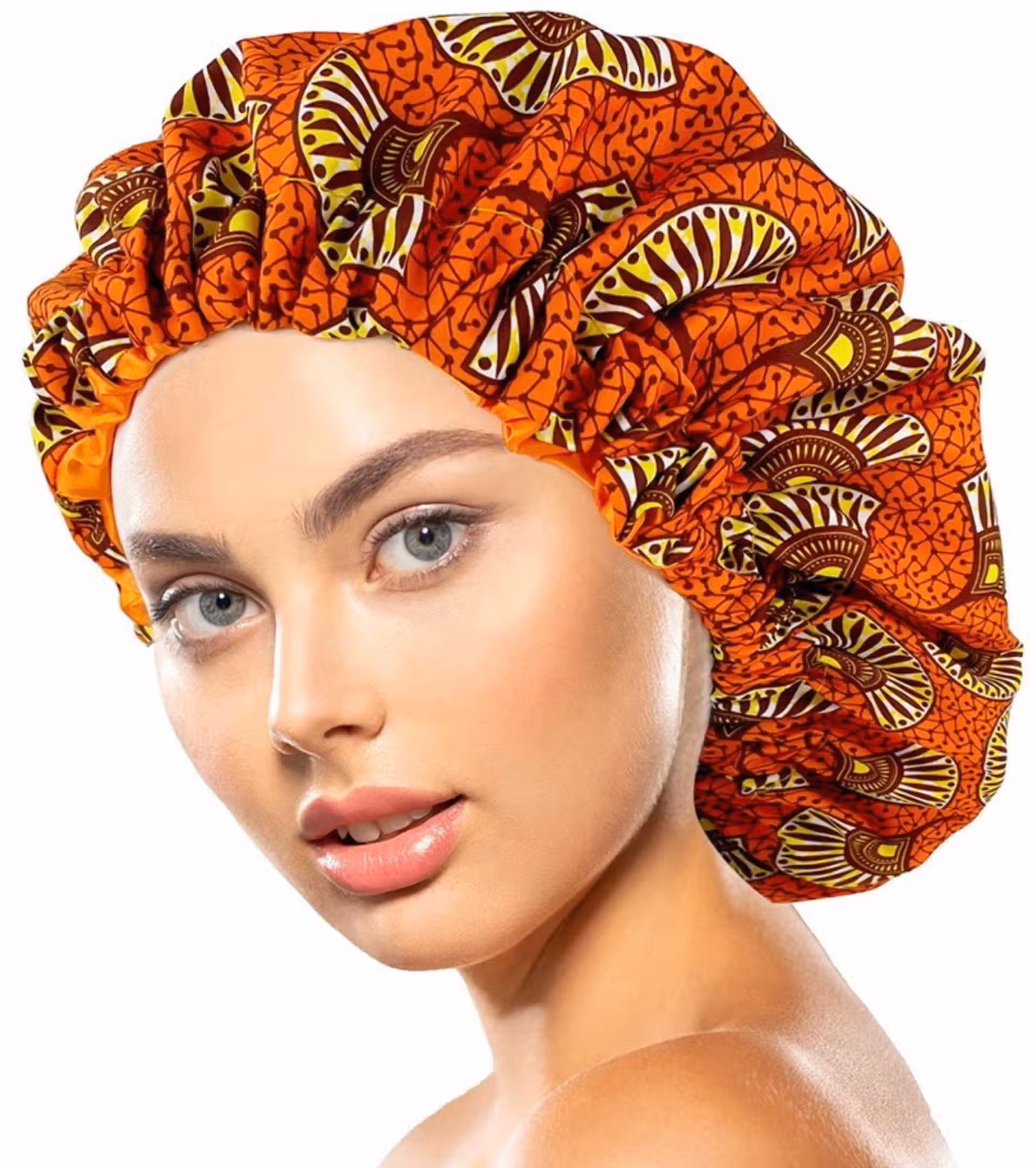 Bonnet/bonnet pour cheveux/bonnet en satin/bonnet femme/bonnet à motifs africains/bonnet large/protège cheveux/protège coiffure/ Lyon centre/Marseille/Toulouse/Clermont-Ferrand/Nîmes/Nice/Bordeau/Roanne/Thiers/Grenoble/Troyes/Valence/Ile-de-France/Paris/France